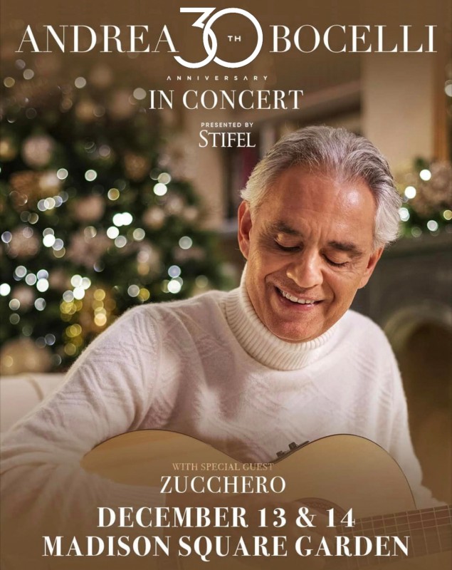 Guest for Andrea Bocelli: Holiday Tour